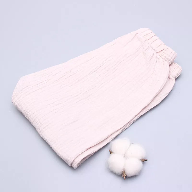 Solid Color Linen Children Pants