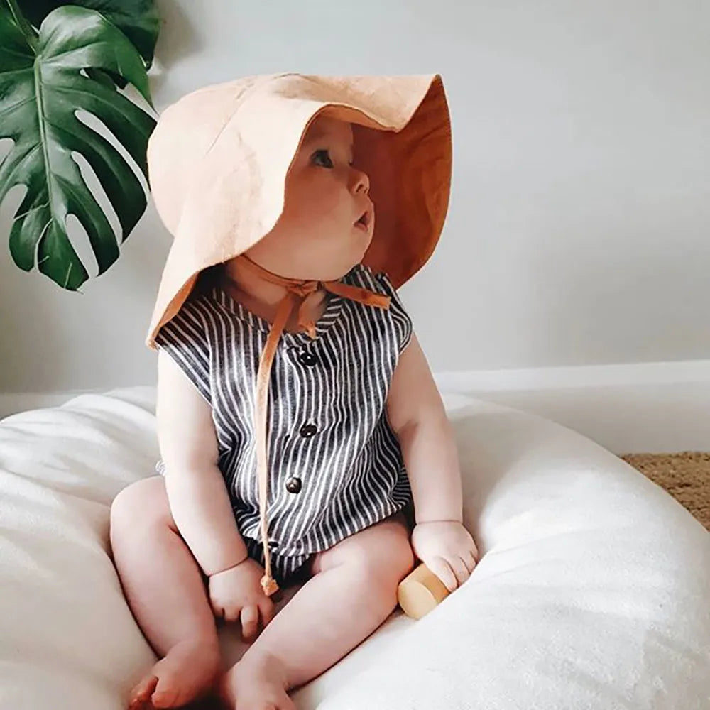 Cotton Linen Baby Sun Hat