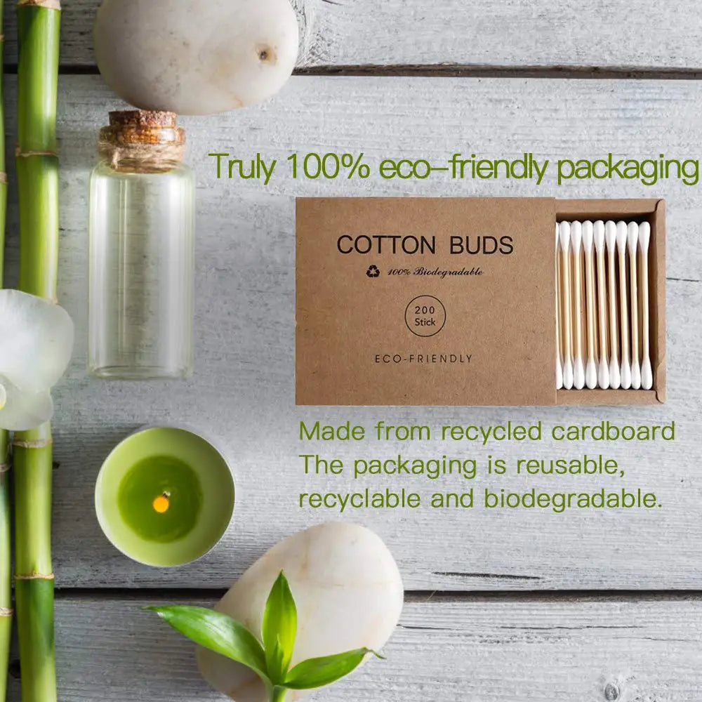 Double Head Bamboo Cotton Swab