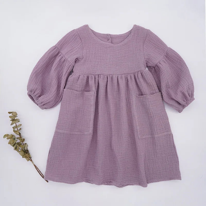 Loose Pockets Baby Girls Dress