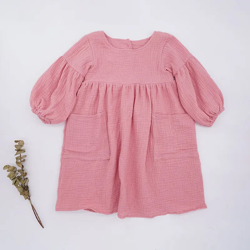 Loose Pockets Baby Girls Dress