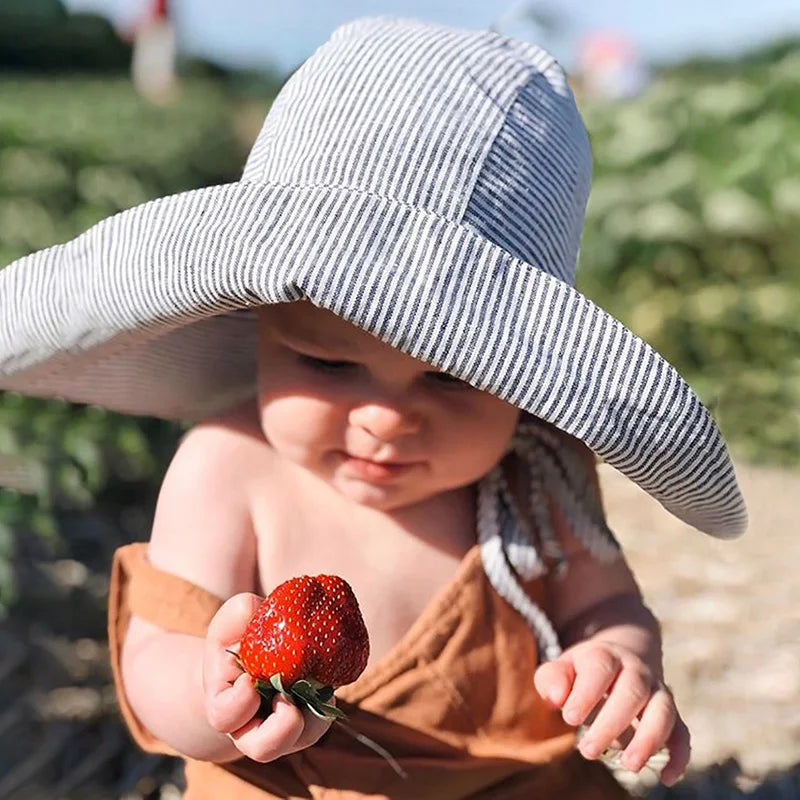 Cotton Linen Baby Sun Hat