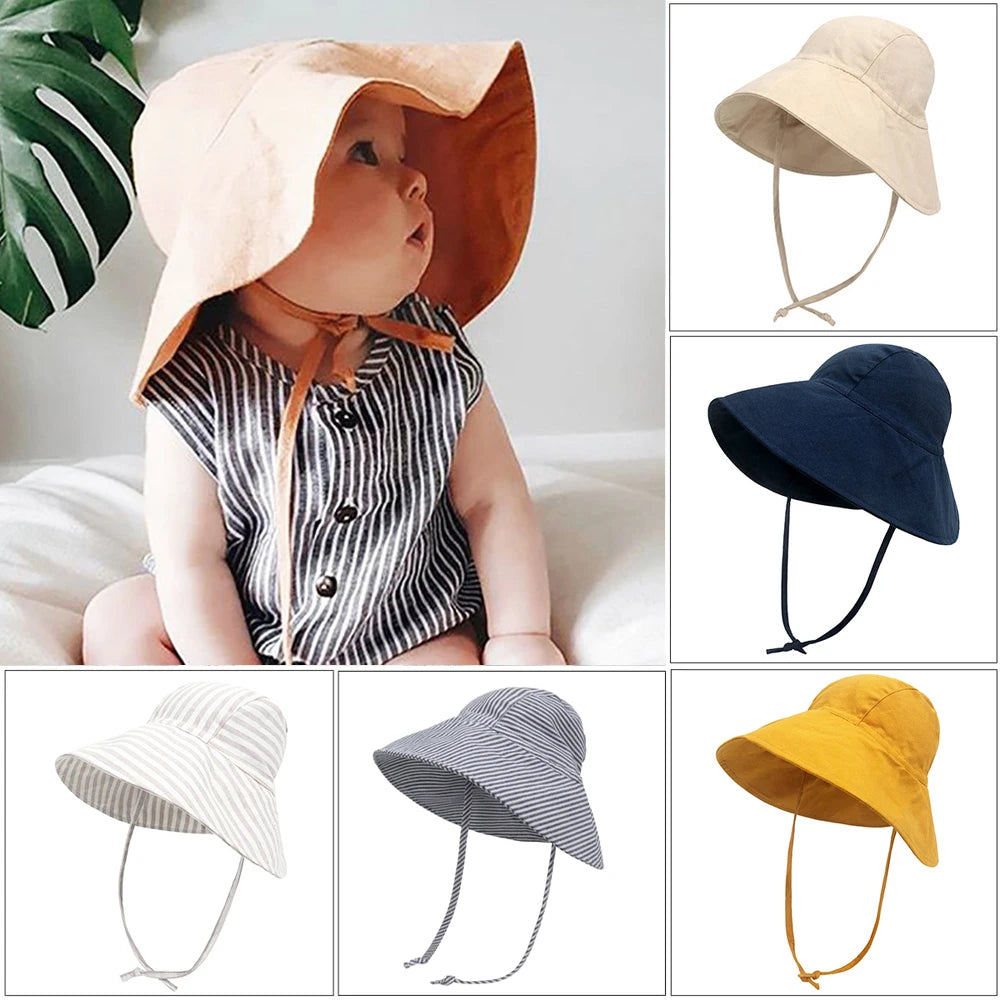 Cotton Linen Baby Sun Hat